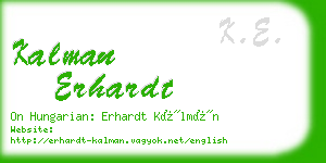 kalman erhardt business card